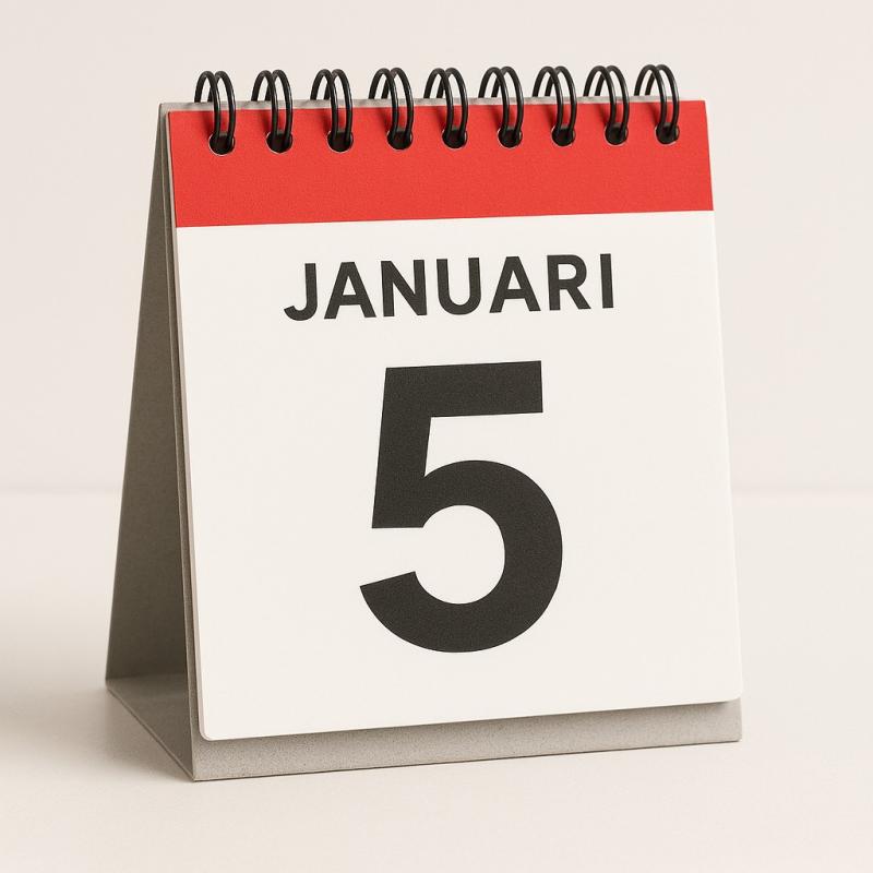 Kalenderblad 5 januari